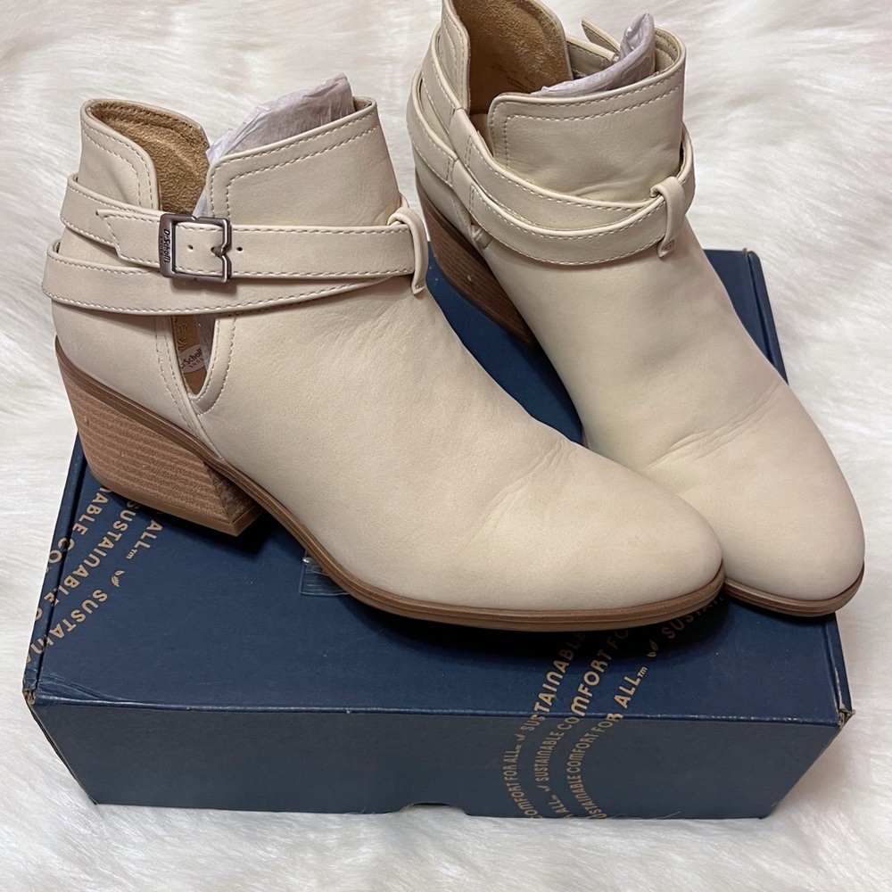 Dr. Scholl's Buckle Ankle Boot - Literally Shell beige size 8.5